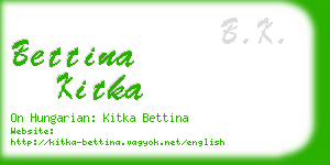 bettina kitka business card